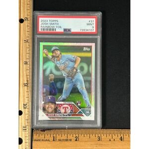 2023 Topps Josh Smith Baseball Card #37 Rainbow‎ Foil Mint 9 Graded PSA